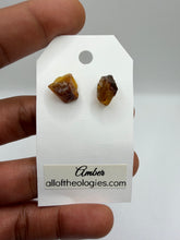 Load image into Gallery viewer, Fossilized Amber Studs