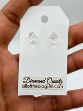 Load image into Gallery viewer, Diamond Quartz Studs