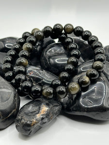 Gold Sheen Obsidian Bracelet