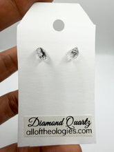 Load image into Gallery viewer, Diamond Quartz Studs