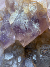 Load image into Gallery viewer, Elestial Skeletal Amethyst crystal point display with Record Keepers