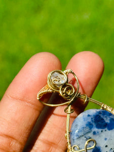 Sodalite “Love” pendant with Diamond Quartz