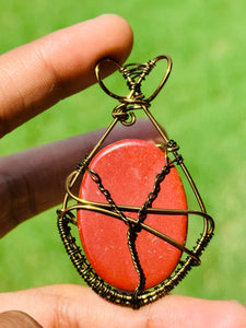 Red Jasper cabochon pendant