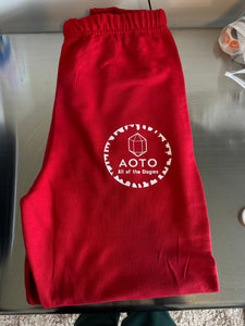 Red AOTO Hooded Sweatsuit