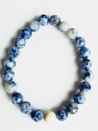 Faceted Sodalite Bracelet