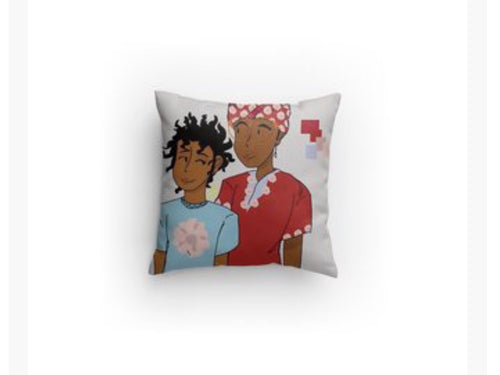 Porche & Tori Rocks Throw Pillow