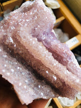 Load image into Gallery viewer, Pink Lavender Amethyst Stalactite Geode
