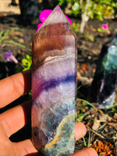 Load image into Gallery viewer, Banded Rainbow Fluorite Tower