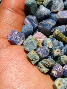 Rough Tri-Colored Sapphires (10 grams)