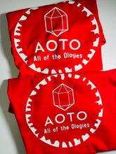 Load image into Gallery viewer, Red &amp; White “AOTO” shirt