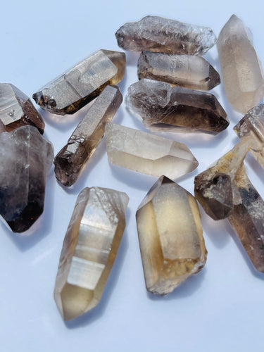 Natural Smoky Citrine crystal points