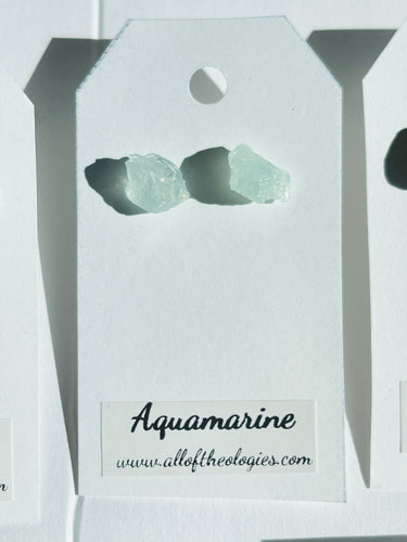 Aquamarine Studs