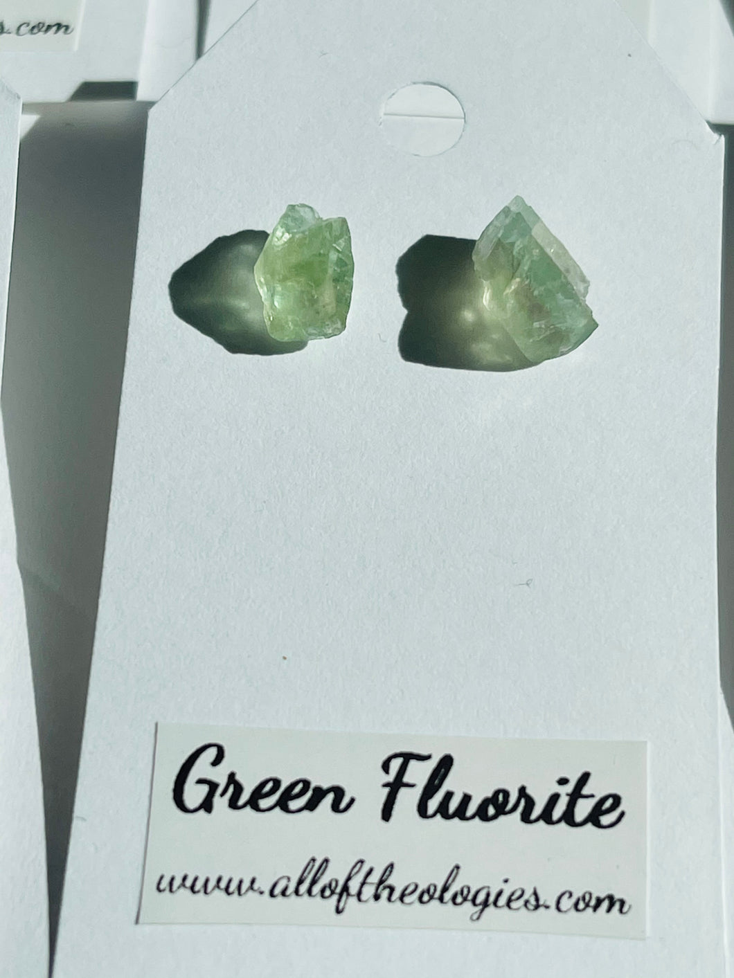 Green Fluorite Studs
