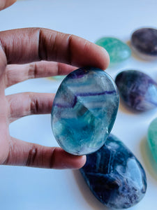 Rainbow Fluorite Palm stone