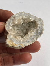 Load image into Gallery viewer, Pseudocubic Phantom Quartz geode with Pyrite needles