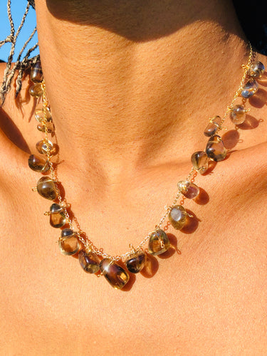 Smoky Quartz Drip Drop Choker