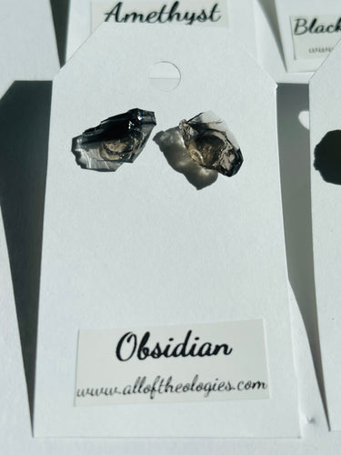 Black Obsidian studs