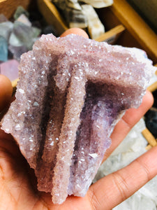 Pink Lavender Amethyst Stalactite Geode
