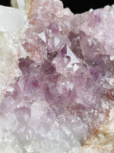 Load image into Gallery viewer, Druzy Pink Amethyst Calcite Geothite geode