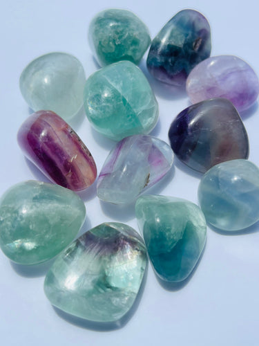 Rainbow Fluorite tumbled stone