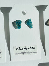 Load image into Gallery viewer, Blue Apatite studs