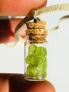 Peridot Bottle Necklace