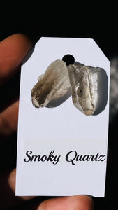 Natural Smoky Quartz studs