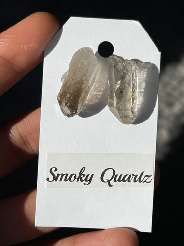 Natural Smoky Quartz studs