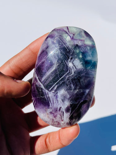 Rainbow Fluorite Palm Stone