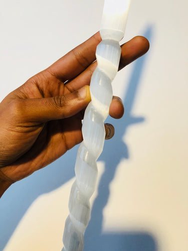 Selenite Twisted Handle