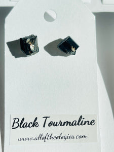 Black Tourmaline studs