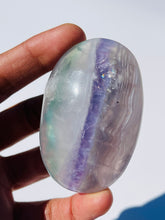 Load image into Gallery viewer, Banded Rainbow Fluorite Palm Stone