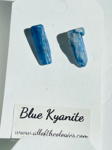 Polished Blue Kyanite studs