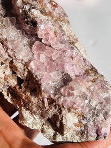 Pink Cobaltoan Calcite crystal cluster