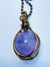 Load image into Gallery viewer, Amethyst Crystal Ball Necklace