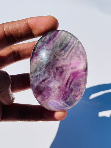 Rainbow Fluorite Palm Stone