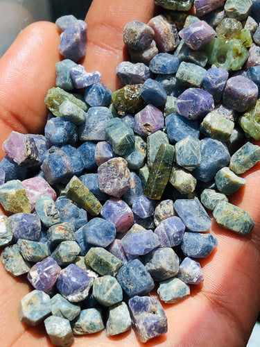 Rough Tri-Colored Sapphires (10 grams)