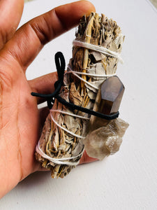 Smoky Quartz Smudge Bundle