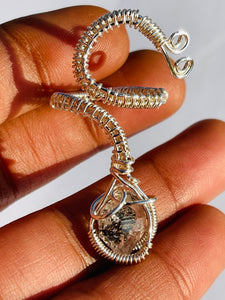 Herkimer Diamond Serpent Ring