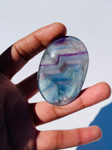Rainbow Fluorite Palm stone