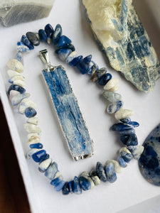 Blue Kyanite “Drip” Necklace