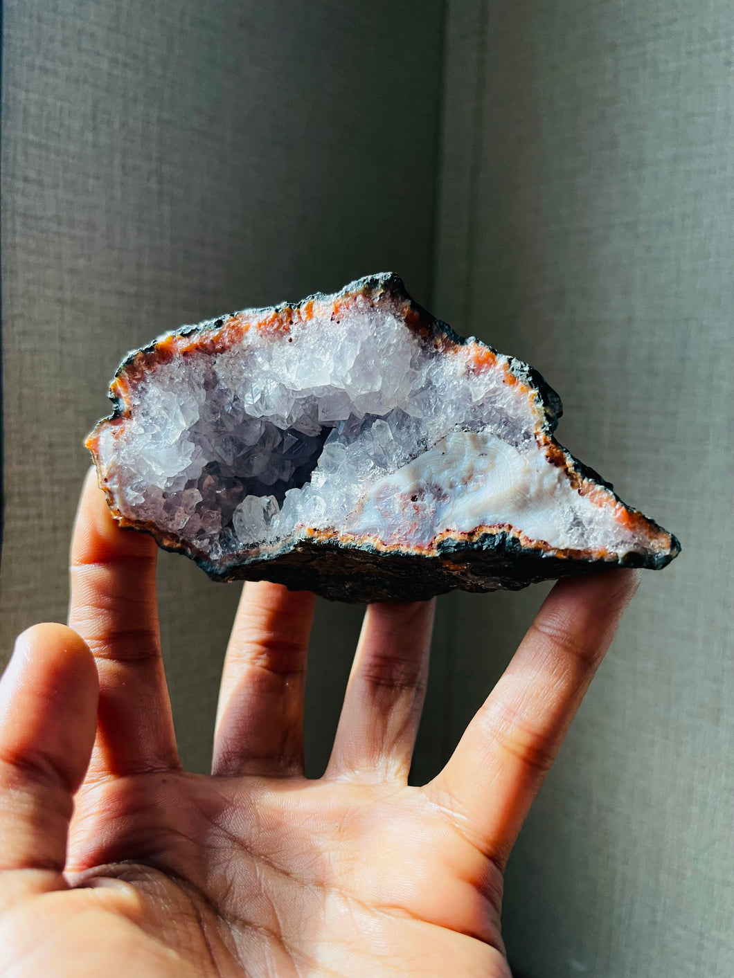 Pink Amethyst geode