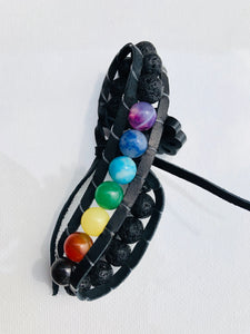 Chakra Power Bracelet (Lava Stone)