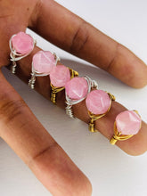 Load image into Gallery viewer, Rose Quartz “sacred geometry” ring