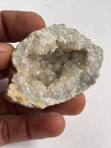 Pseudocubic Phantom Quartz geode with Pyrite needles