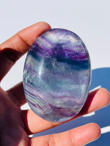 Rainbow Fluorite Palm Stone