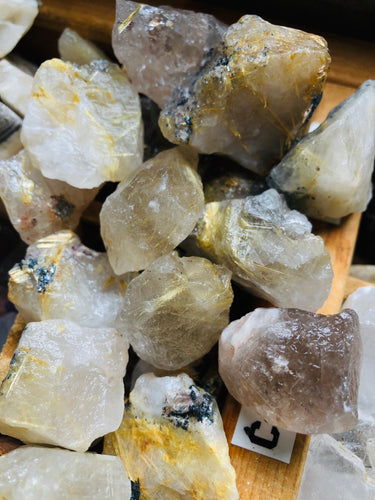 Rough Smoky Golden Rutile Quartz