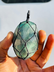Green Fluorite “Hemp” pendant