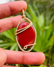Load image into Gallery viewer, Red Jasper cabochon pendant