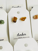 Load image into Gallery viewer, Fossilized Amber Studs